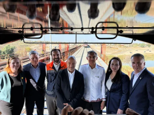 Inauguran Américo Villarreal, SICT y CPKC Puente Ferroviario que Duplicará Intercambio Comercial
