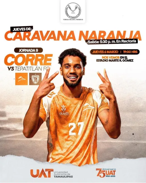 📣 La UAT Invita a la Gran Caravana Naranja ⚽️