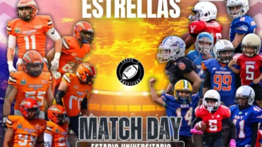Juego de Estrellas de fútbol americano niños vs Liga Mayor 2025