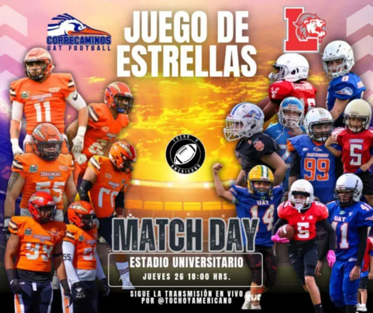 Juego de Estrellas de fútbol americano niños vs Liga Mayor 2025