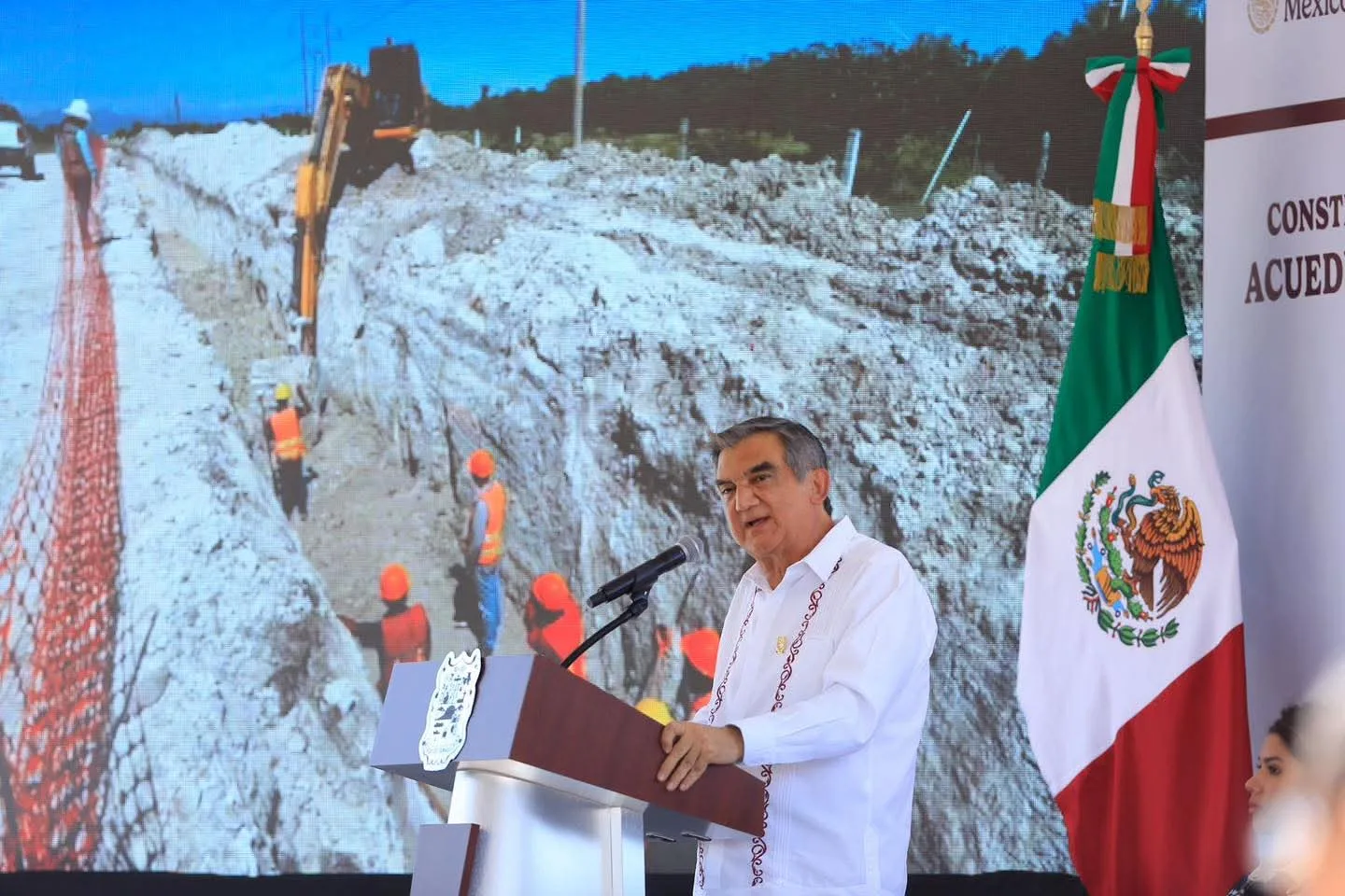 Inauguran la segunda línea del acueducto Guadalupe Victoria en Victoria